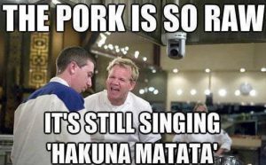 Gordon Ramsay meme - pork still singing